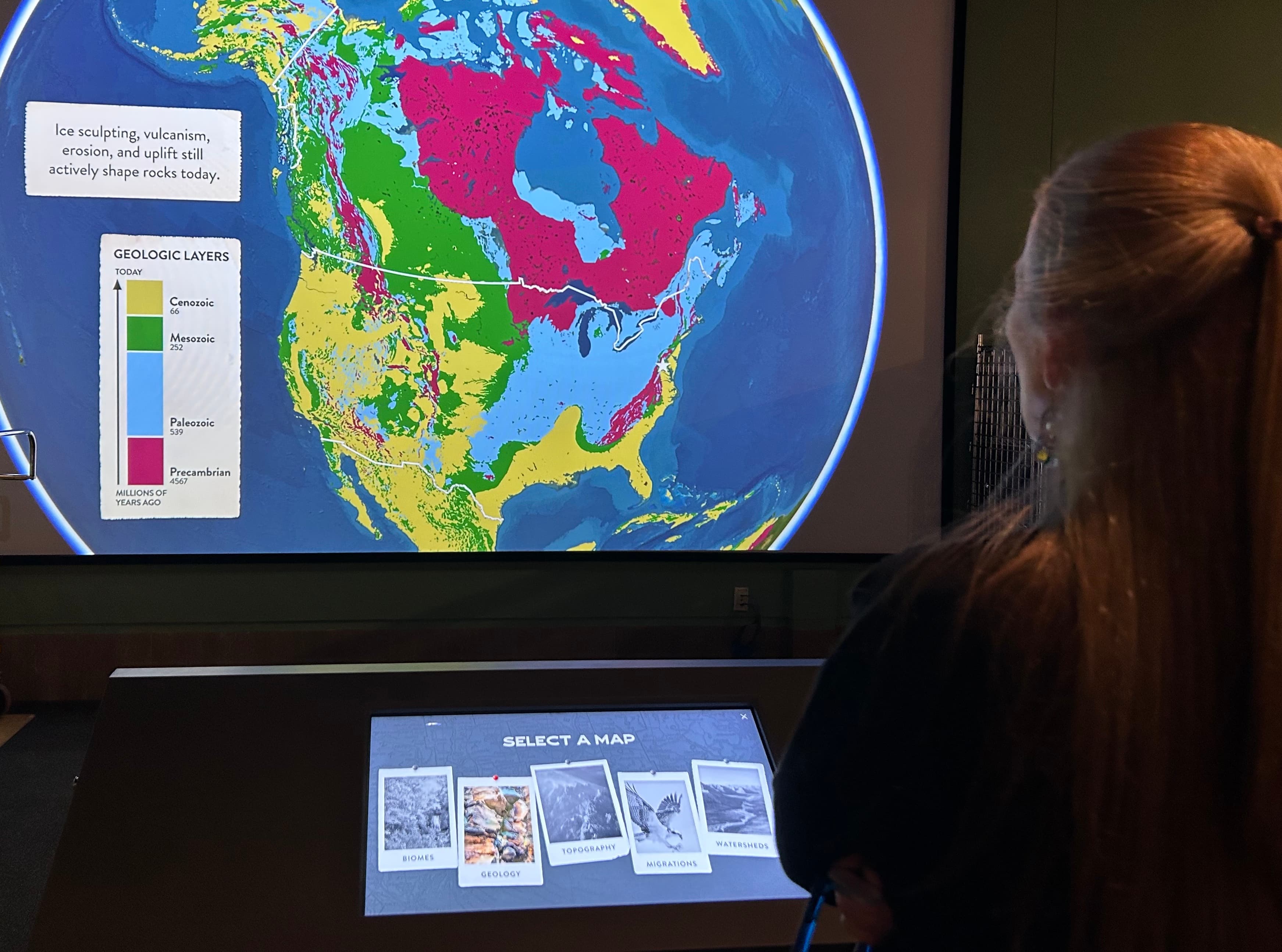 A coordinated environment of projection, lighting, and audio.