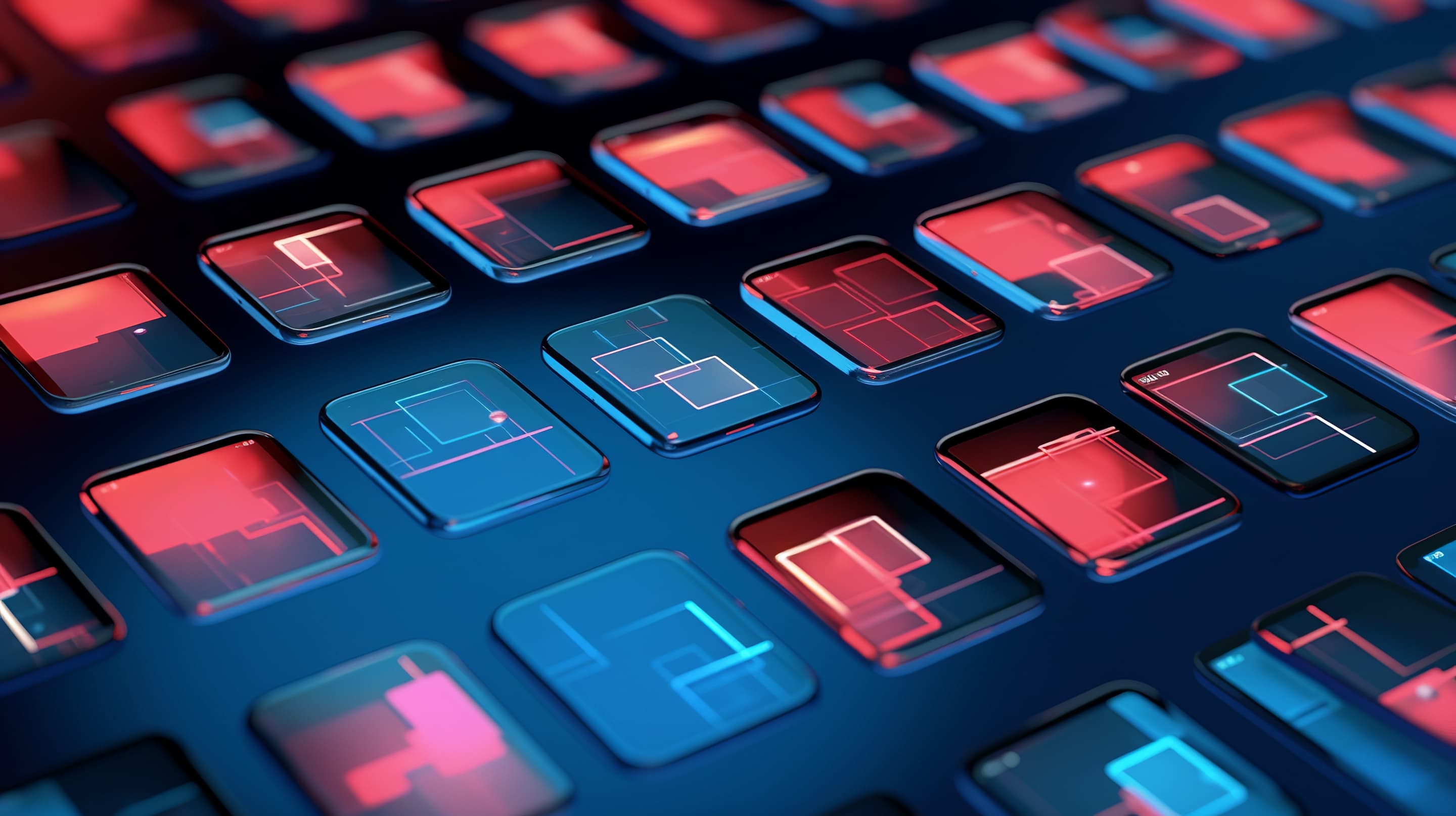 A glowing, geometric pattern in Fast Forward's brand gradient.